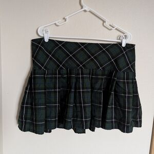Hot Topic Mini Green Plaid Skirt XXL